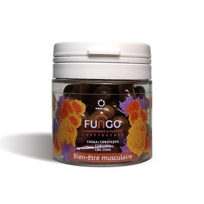 Gélules CBG Bien-être Musculaire FUNGO | Chaga Cordyceps Curcuma | Kana Pharma