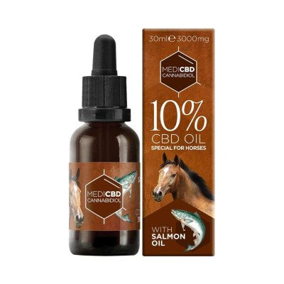 Huile CBD 10% Broad Spectrum pour Cheval Arôme Saumon 30ml | Kana Pharma