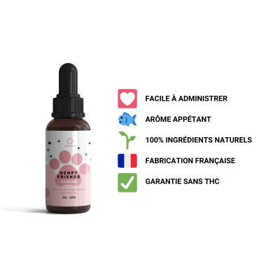 Huile CBD Animaux 3% Saumon NOVALOA | Anti-stress Naturel | Kana Pharma