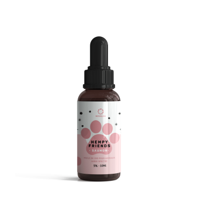 Huile CBD 5% pour Animaux Saveur Saumon NOVALOA | Anti-stress naturel