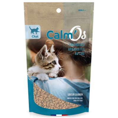 Friandises CBD Chat CALM'OS NOVALOA Saumon 100g | Détente & Bien-être