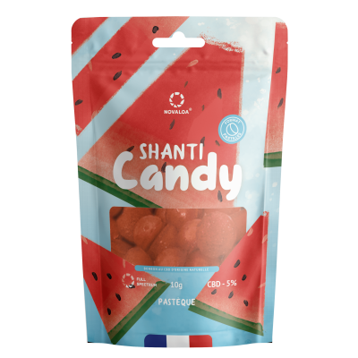 Bonbon CBD Pastèque NOVALOA 40mg | Full Spectrum Sans Sucre