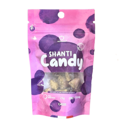 Bonbon CBD Cassis NOVALOA 24mg | Pastilles Full Spectrum Sans Sucre