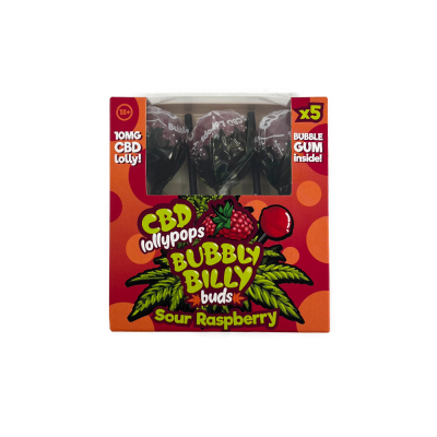 Sucettes CBD Framboise 10mg - Pack 5 Bubbly Billy | Kana Pharma