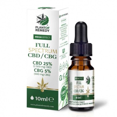 Huile CBD/CBG Full Spectrum 25%+5% Plant of Remedy | Kana Pharma