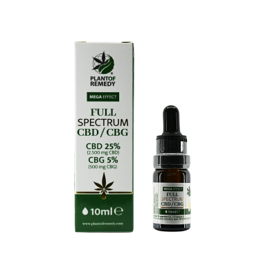 Huile CBD/CBG Full Spectrum 25%+5% Plant of Remedy | Kana Pharma