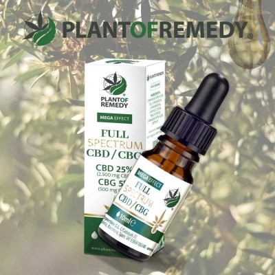 Huile CBD/CBG Full Spectrum 25%+5% Plant of Remedy | Kana Pharma