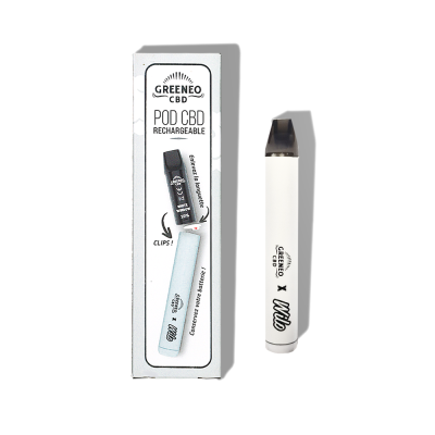 Vape Pen CBD 10% White Window GREENEO | Rechargeable Sans Nicotine