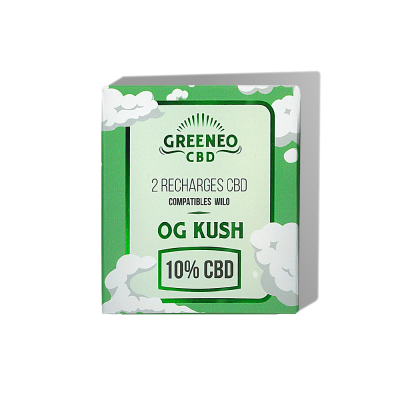 Cartouches CBD 10% OG Kush Greeneo - Pack 2 recharges | Kana Pharma