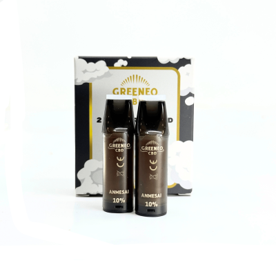 Cartouches CBD 10% Anmesai GREENEO | Pack 2 Recharges Vap Pen | Kana Pharma