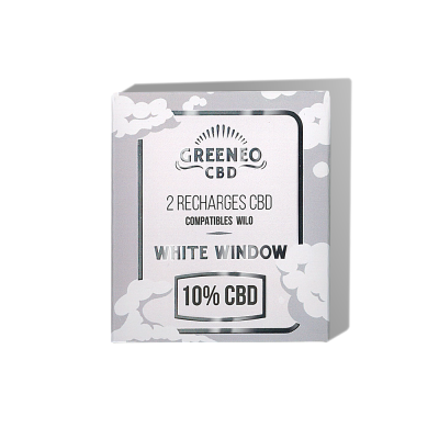 Cartouche CBD 10% White Window GREENEO - Pack 2 pièces | Kana Pharma