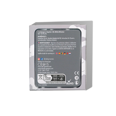 Cartouche CBD 10% White Window GREENEO - Pack 2 pièces | Kana Pharma