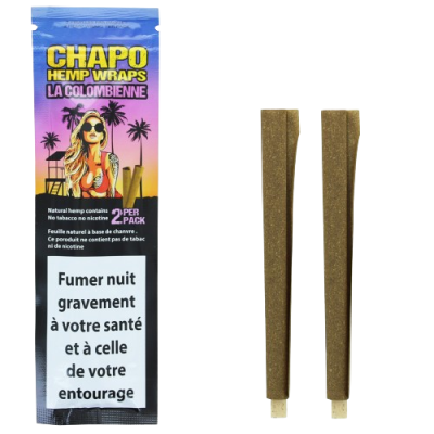 Blunt Chanvre La Colombienne CHAPO Fraise Kiwi | Sans Tabac THC | Kana Pharma