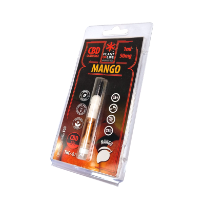 Cartouche E-liquide CBD Mangue 5% Plant of Life | Sans THC | Kana Pharma