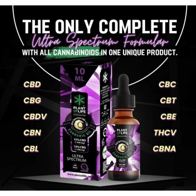 Huile CBD CBG 30% Ultra Spectrum Plant of Life | 15% CBD + 15% CBG