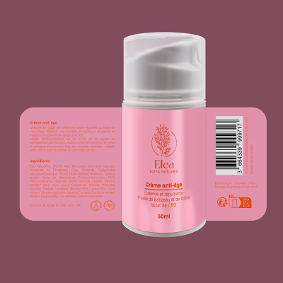 Crème Anti-Âge CBD ELEA | Acide Hyaluronique & Argan | Kana Pharma