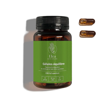Gélules CBD Équilibre ELEA 20mg | 60 gélules full spectrum | Kana Pharma