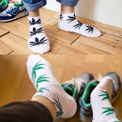 Chaussettes Cannabis Blanches | Coton Respirant & Confort | Kana Pharma