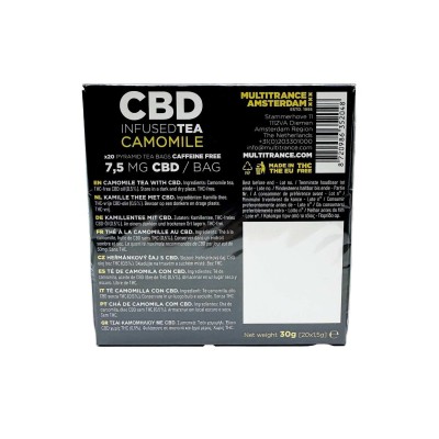 Thé Camomille CBD 7,5mg Multitrance - Infusion Relaxante Sans THC