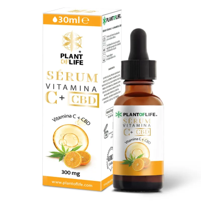Sérum CBD Vitamine C 300mg Plant of Life 30ml | Anti-âge Naturel