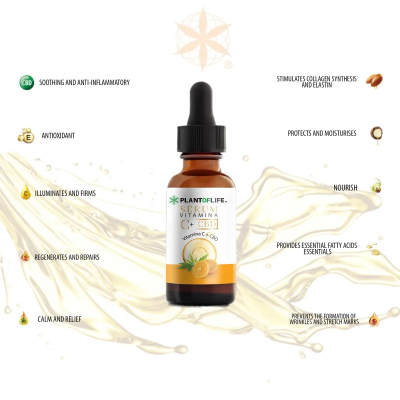 Sérum CBD Vitamine C 300mg Plant of Life 30ml | Anti-âge Naturel