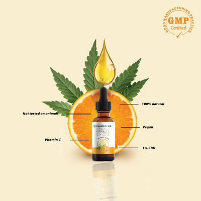 Sérum CBD Vitamine C 300mg Plant of Life 30ml | Anti-âge Naturel