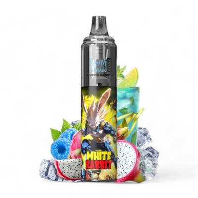 WHITE RABBIT Dragon Blue Razz Lemonade Ice TORNADO 7000 | Puff Rechargeable 20000 Bouffées