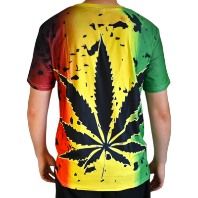 T-shirt Cannabis Rasta - Feuille Chanvre Stylisée | Kana Pharma
