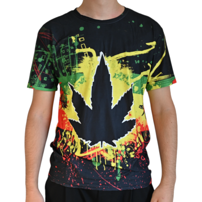 T-shirt Cannabis Rasta Peinture | Design Psychédélique | Kana Pharma
