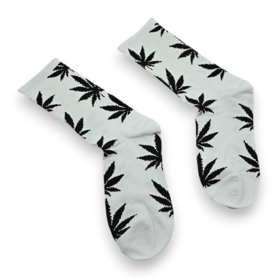 Chaussettes Cannabis Blanches - Accessoire Mode Cannabis | Kana Pharma