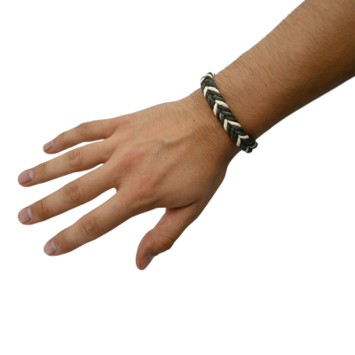 Bracelet Chanvre Tressé Mixte Ajustable 0,8cm | Kana Pharma