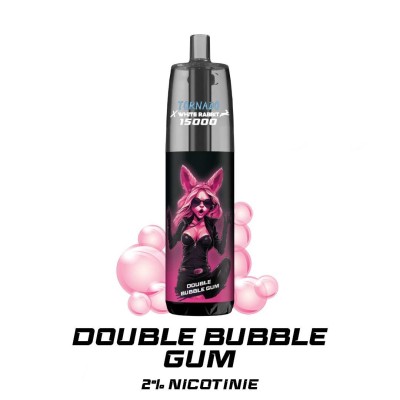 Puff Tornado 15000 White Rabbit Double Bubble Gum - Rechargeable 50000 bouffées