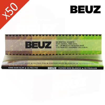 Feuilles à rouler Beuz Brown Slim King Size - Boîte 50 carnets | Kana Pharma