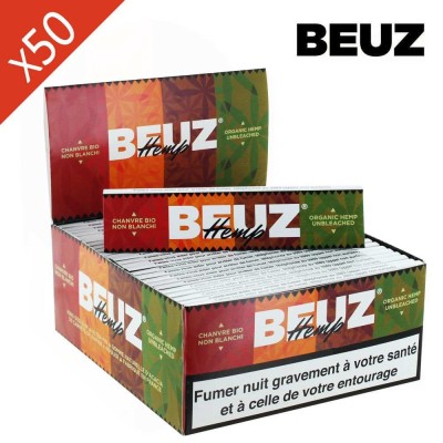 Feuilles à rouler Beuz Hemp Bio King Size x50 carnets | Chanvre bio français