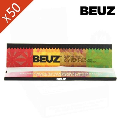 Feuilles à rouler Beuz Hemp Bio King Size x50 carnets | Chanvre bio français