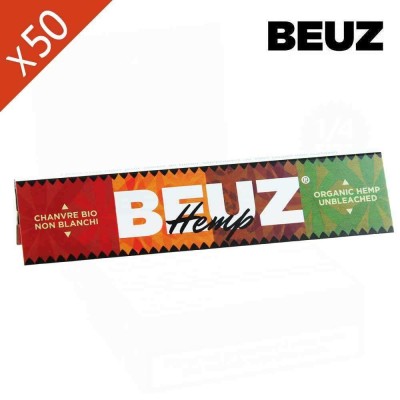 Feuilles à rouler Beuz Hemp Bio King Size x50 carnets | Chanvre bio français