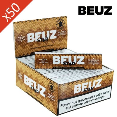 Feuilles Beuz Star Slim Non Blanchies | Boîte 50 carnets | Kana Pharma