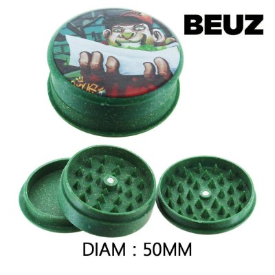 Boîte 12 Grinders Chanvre Biodégradable Vert 50mm - Eco-Friendly CBD