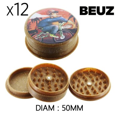 Grinder Beuz Bike Chanvre Biodégradable 50mm - Boîte 12 pièces | Kana Pharma