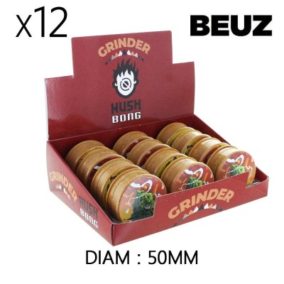 Grinder Beuz Buds Chanvre Biodégradable 50mm - Boîte x12 | Kana Pharma