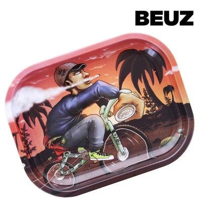 Plateau Roulage Beuz Bike PM 18x14cm | Accessoire CBD Design | Kana Pharma