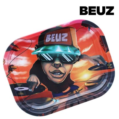 Plateau de roulage DJ Beuz | Accessoire CBD design 18x14cm - Kana Pharma