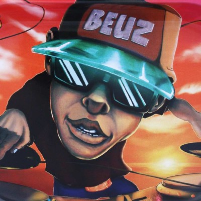 Plateau de roulage DJ Beuz | Accessoire CBD design 18x14cm - Kana Pharma