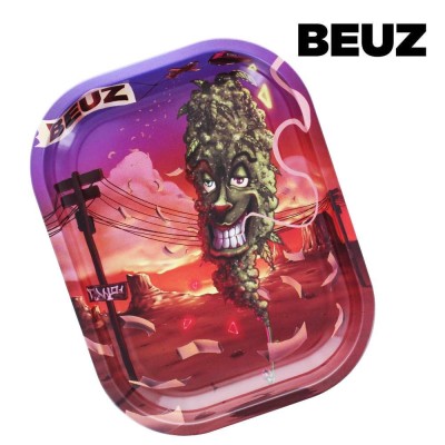 Plateau Roulage Beuz Smiley Valley PM | Design Psychédélique | Kana Pharma