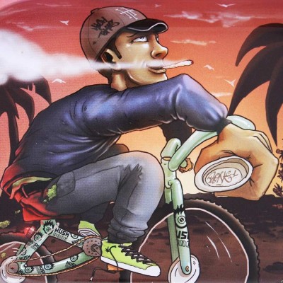 Plateau à rouler Beuz Bike Print 27,5x17,5cm | Kana Pharma
