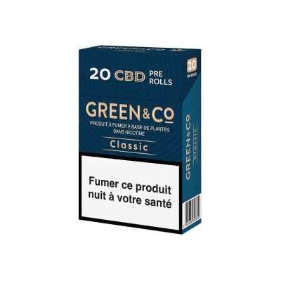 Cigarettes CBD Classic Green&Co - 20 Cigarettes 100% Naturelles | Kana Pharma