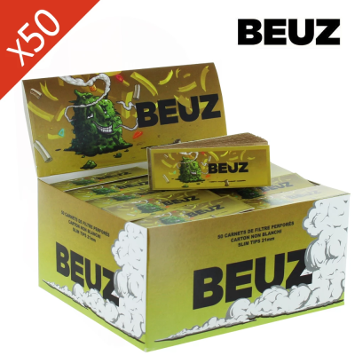 Filtres Perforés BEUZ Brown Buds x50 carnets - 2500 filtres slim 60x21mm