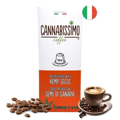 Café aux graines de chanvre Cannabissimo - 10 capsules Nespresso | Kana Pharma