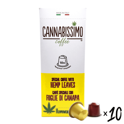 Café Cannabissimo aux feuilles de chanvre - 10 capsules Nespresso | Kana Pharma