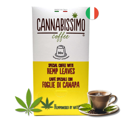 Café Chanvre Cannabissimo 30 capsules Nespresso | Made in Italy